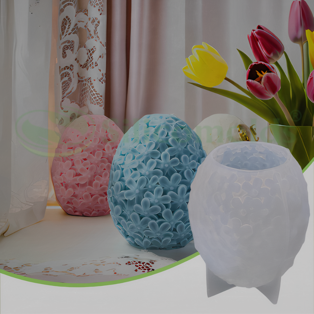SILICOMOLDS - Egg flower ball Candle mold -CM036